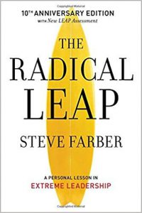 a picture of the book the radical leap by Steve farber